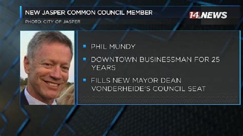 phil mundy|Familiar face joining Jasper Common Council .